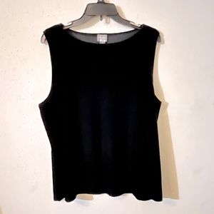 Black velvet Chicos shell